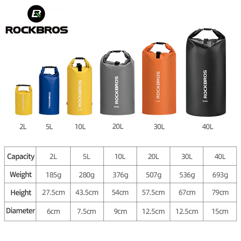 ROCKBROS 40L спортивная сумка для плавания водостойкий рюкзак из ПВХ сумки Для женщин