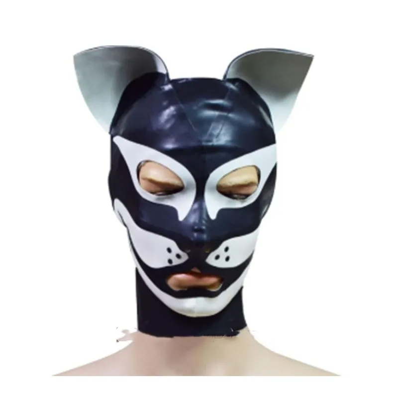 

100% Latex dog Mask Halloween hood Rubber face mask latex gear for party