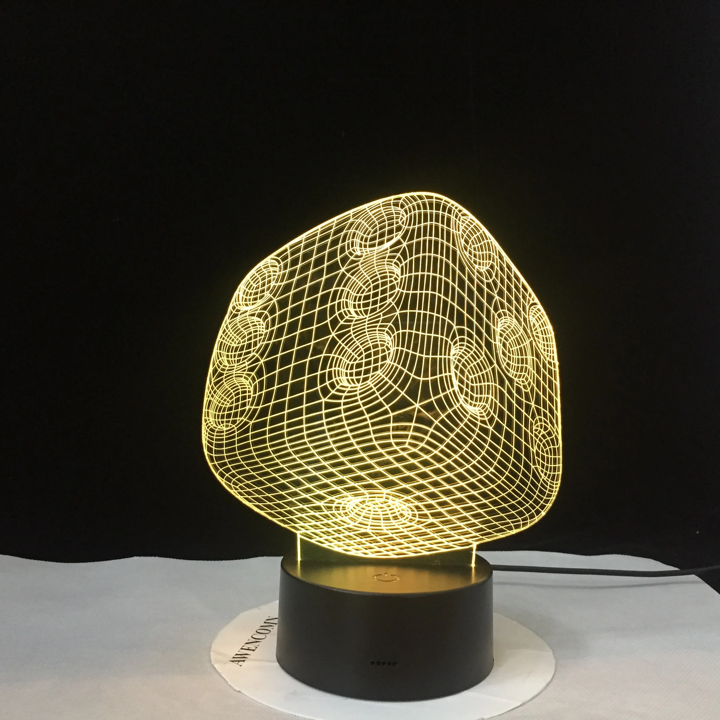 Игра в кости творческий акриловые 3D LED Настольная лампа 7 Цвета сенсорный