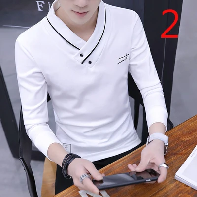 

Autumn new loose tops bottoming shirt solid color long-sleeved T-shirt