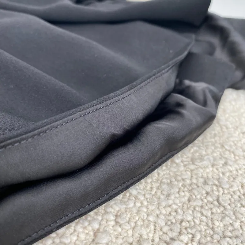 

2021 New Summer Women Fashion Black Waist Self-tie Long Sleeve Mini Dresses High Quality