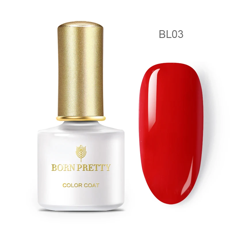 BL03 BORN PRETTY чистый цветной гель для ногтей, лак для ногтей, цветной лак для ногтей, отмачиваемый УФ светодиодный Гель-лак, базовое верхнее покрытие, 6 мл для маникюра своими руками - Цвет: BL03