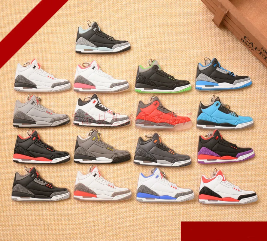 2019 air jordan AJ3 Jordan 3rd поколения мягкие кроссовки брелок|Брелоки| |