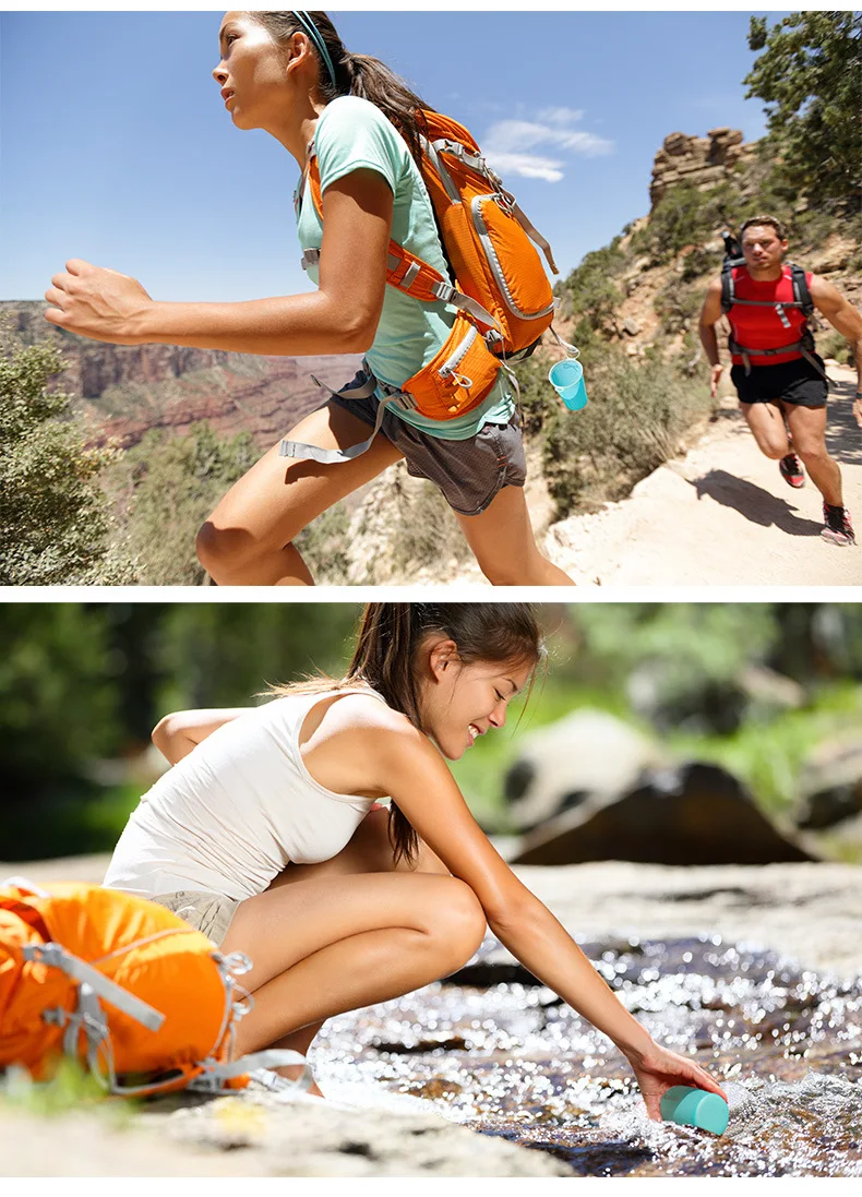 

Naturehike 2020 new TPU Soft Cup Outdoor Camping Trekking Hiking Portable Light Folding Cup *2Pcs NH20SJ020