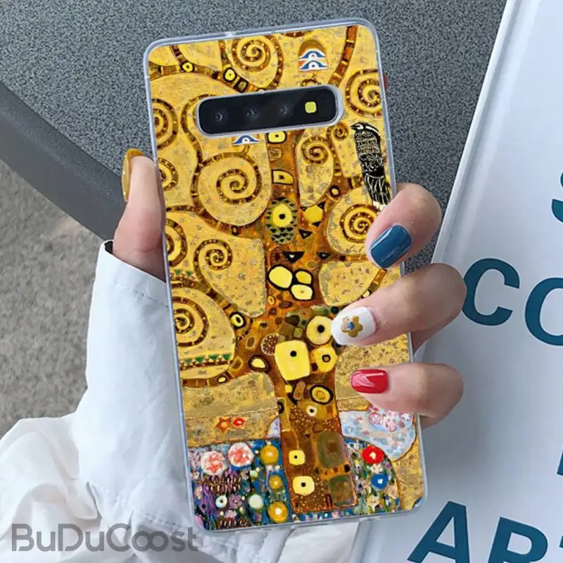 

Riccu gustav klimt the kiss Phone Case For Samsung Galaxy S10 Plus S10E S6edge S7edge S8 S9 Plus S10lite S20 Plus