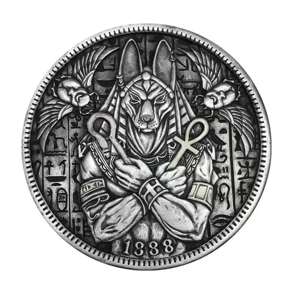 Египетский Мрачный Жнец Фараон анубис голова волка ожерелье удерживатель ретро