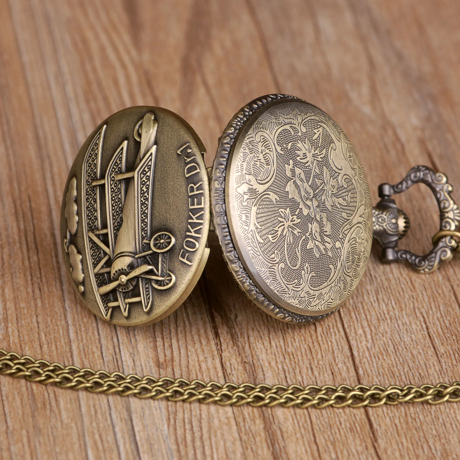 Винтажный дизайн самолета кварцевые карманные часы для мужчин и женщин