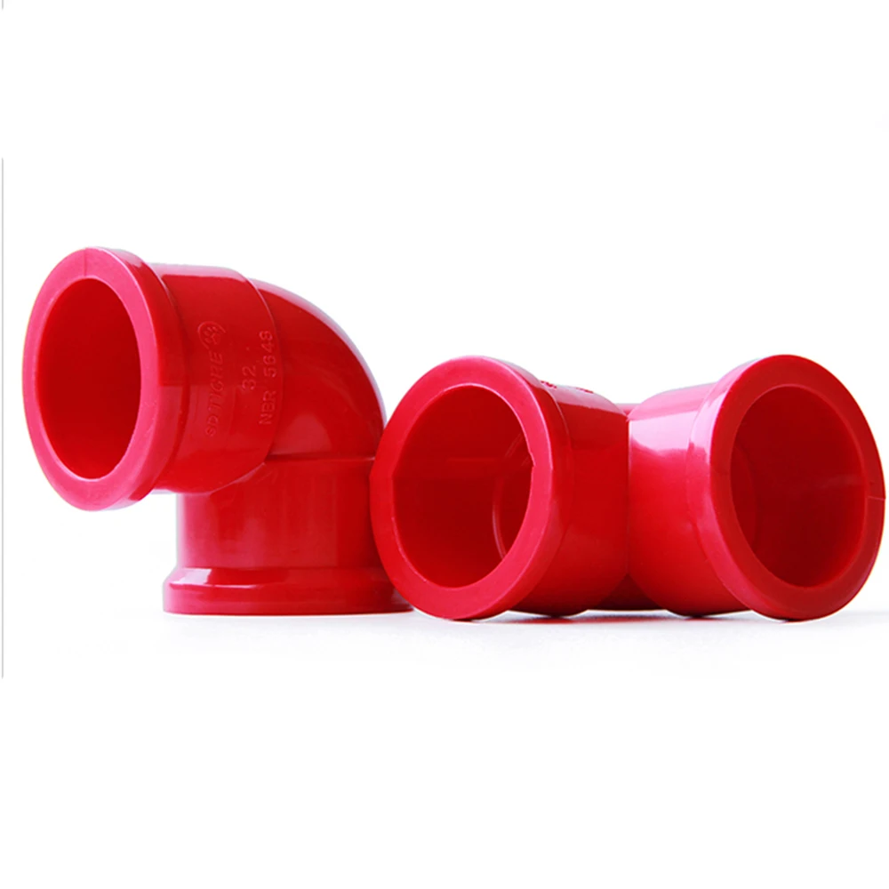 Красный соединитель из ПВХ коленчатый Тройник прямые соединения аквариумная