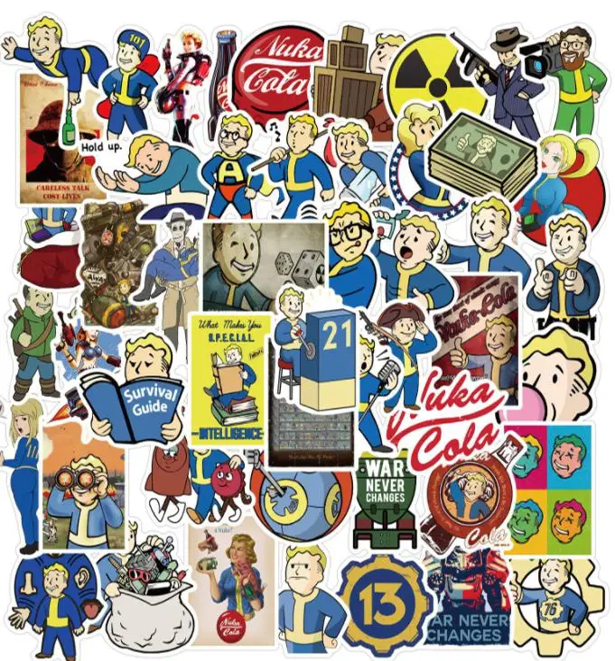 10/30/50pcs Fallout Games Cartoon Stickers Anime Stickers Kids Toys Diy Laptopgame Arcane  Guitar Fridge Decal Decor Stickers