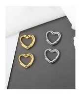 sterlling silver 925 love heart hoop earrings for women girl valentines gifts daily jewelry accessories