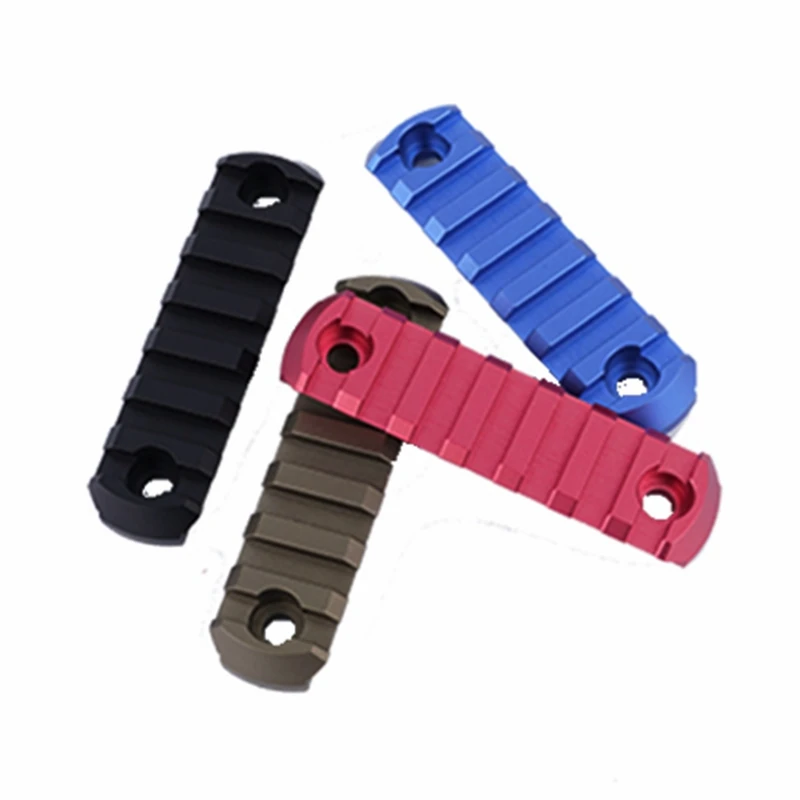 7-слотовая направляющая Пикатинни черная/красная/плоская темная Земля/синяя m-lok