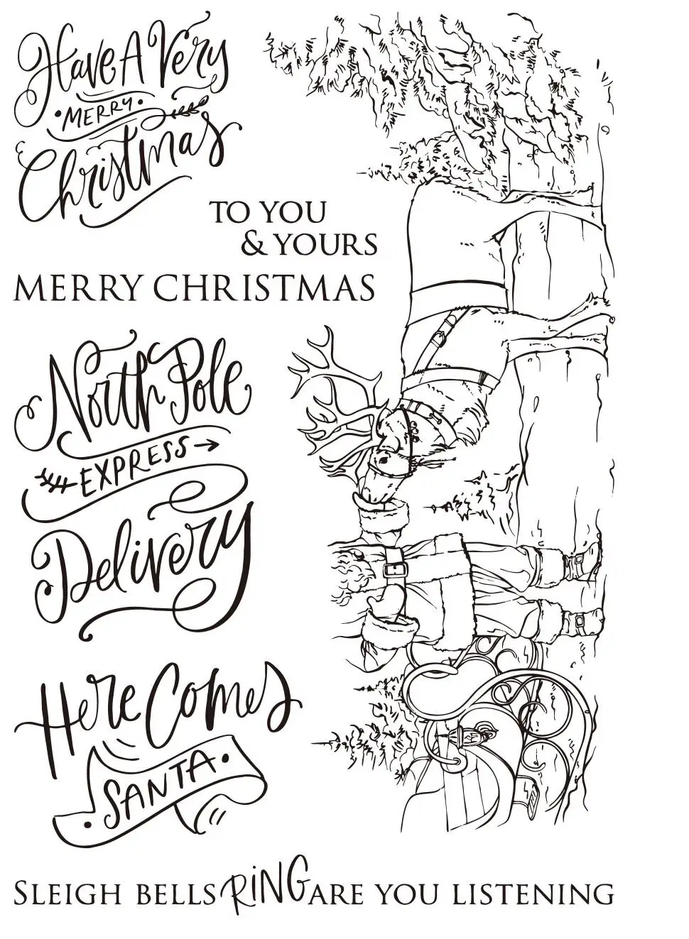 Прозрачный силиконовый штамп с оленем/печать для скрапбукинга своими