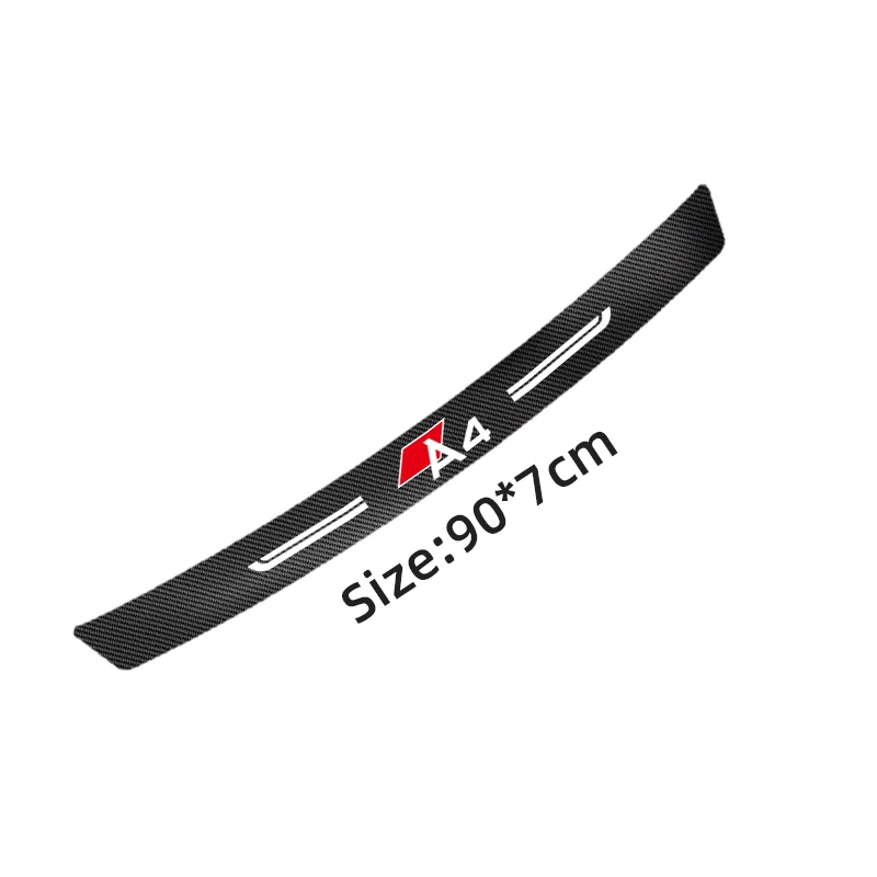 1pcs Car trunk Protective Decorative Carbon Fiber Fabric Scratch-proof modification of for Audi A3 A4 A5 A6 A7 Q3 Q5 Q7 | Автомобили и
