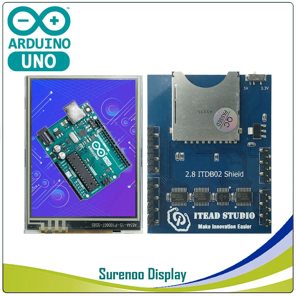 2," дюймовый 320*240 TFT резистивный сенсорный ЖК-модуль экран Защита панели дисплея ILI9325DS контроллер для Arduino UNO R3