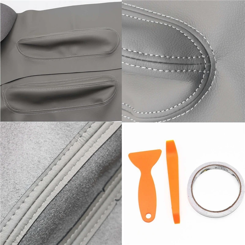 1 пара серая накладка на дверную панель отделка карточки кожа синтетика для VW Beetle