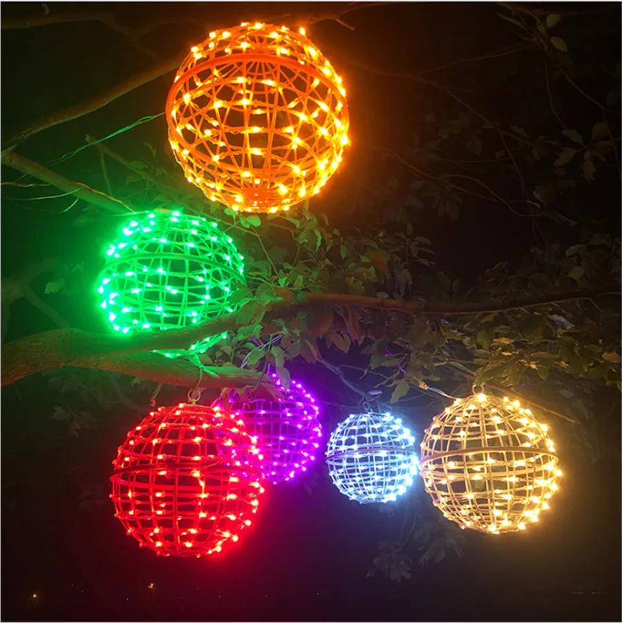 Guirnalda de luces LED para árbol de Navidad, guirnalda de luces de ratán, para boda, fiesta, paisaje, calle