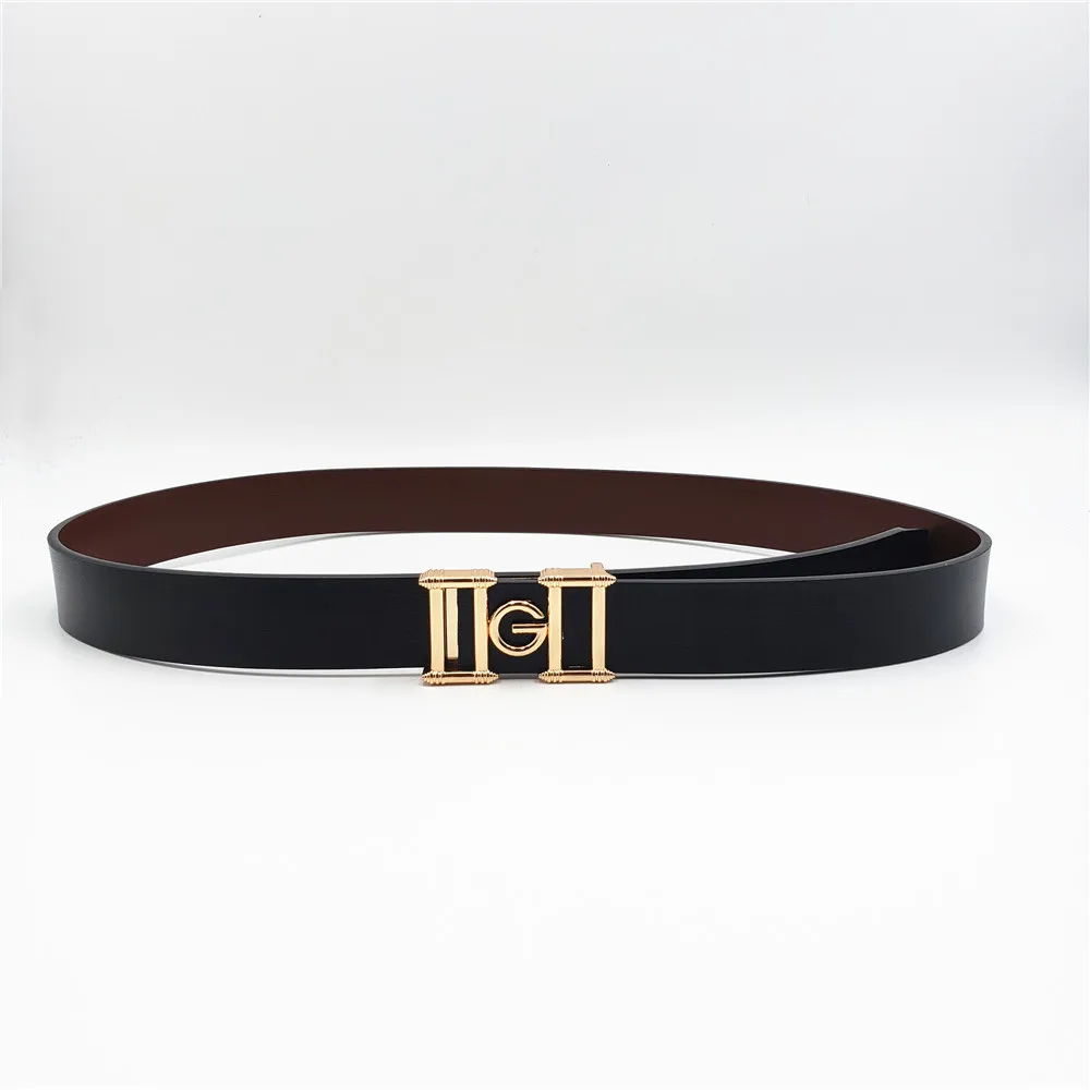 Ремень из натуральной воловьей кожи для мужчин и женщин Роскошный дизайнерский