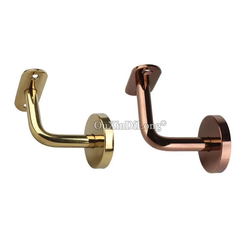 

20PCS Stair Handrail Stainless Steel Wall Brackets Handrail Guard Rail Banister Support Bracket Gold/Rose Gold FG812