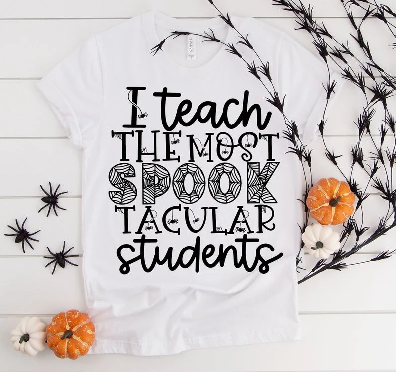 

Рубашка для учителя Хэллоуина, я учу самых споктакулярных студентов, рубашки в стиле Хэллоуин для учителя, праздничные рубашки для учителя ...