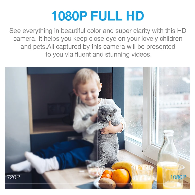 Беспроводная IP камера с функцией автослежения 1080P HD Wi Fi|Камеры видеонаблюдения| |