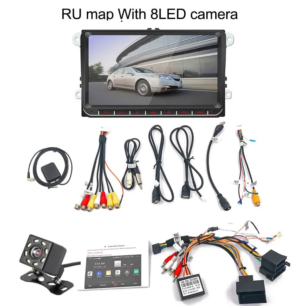 9-дюймовый автомобильный GPS-навигатор Wi-Fi Bluetooth радиоприемник Android 8 1 16G HD сенсорный