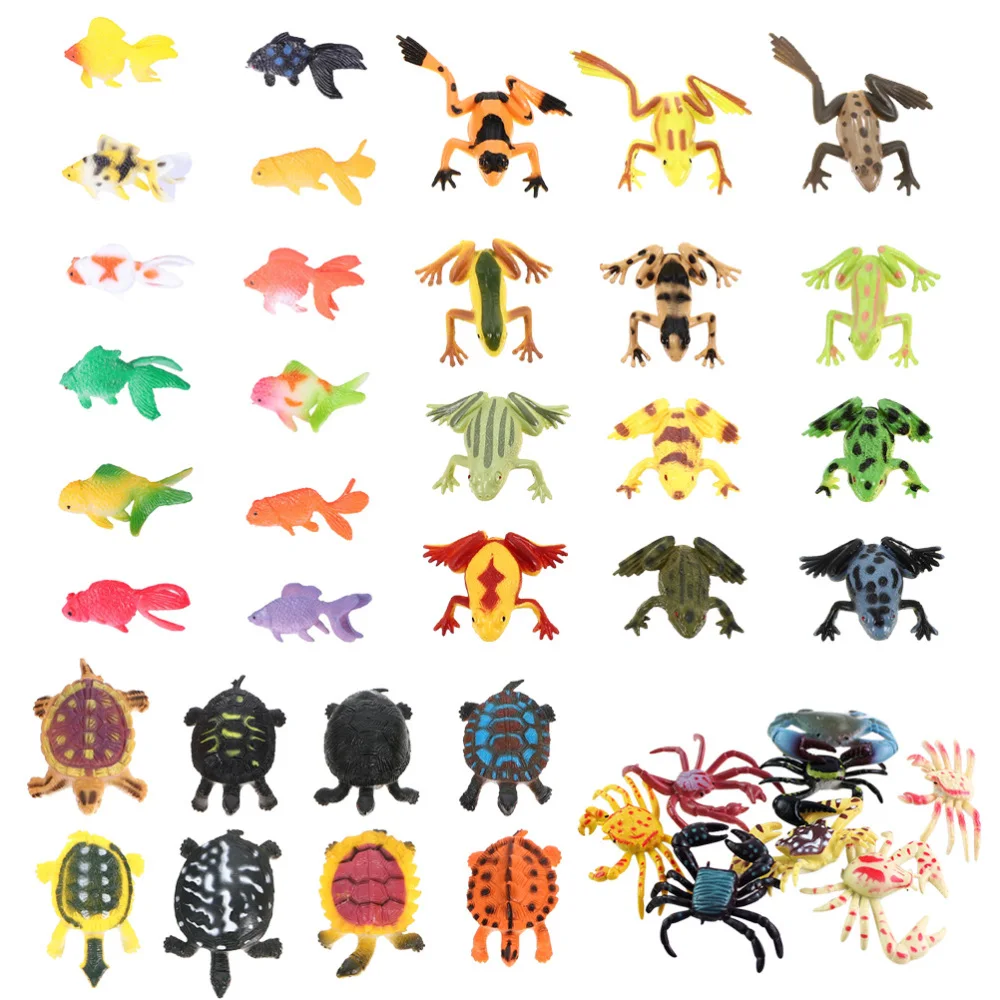 

40pcs Simulated Marine Animal Models Lovely Animal Ornaments (Assorted Color)