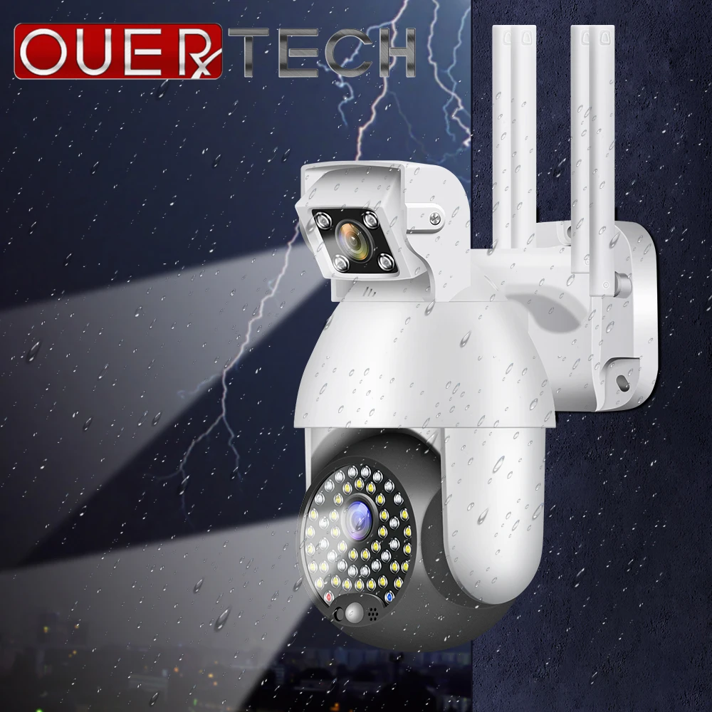 

IP-камера OUERTECH с двумя объективами, 1080P, PTZ, Wi-Fi