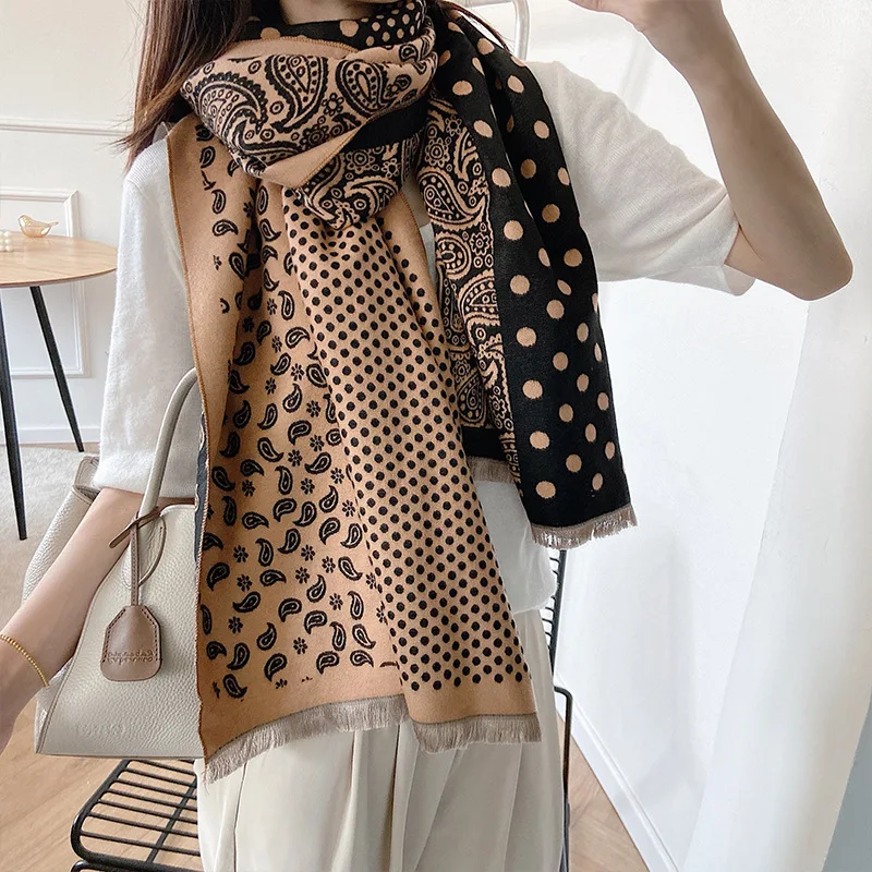 Роскошный зимний кашемировый шарф женский дизайн 2021 теплое кашемировое одеяло