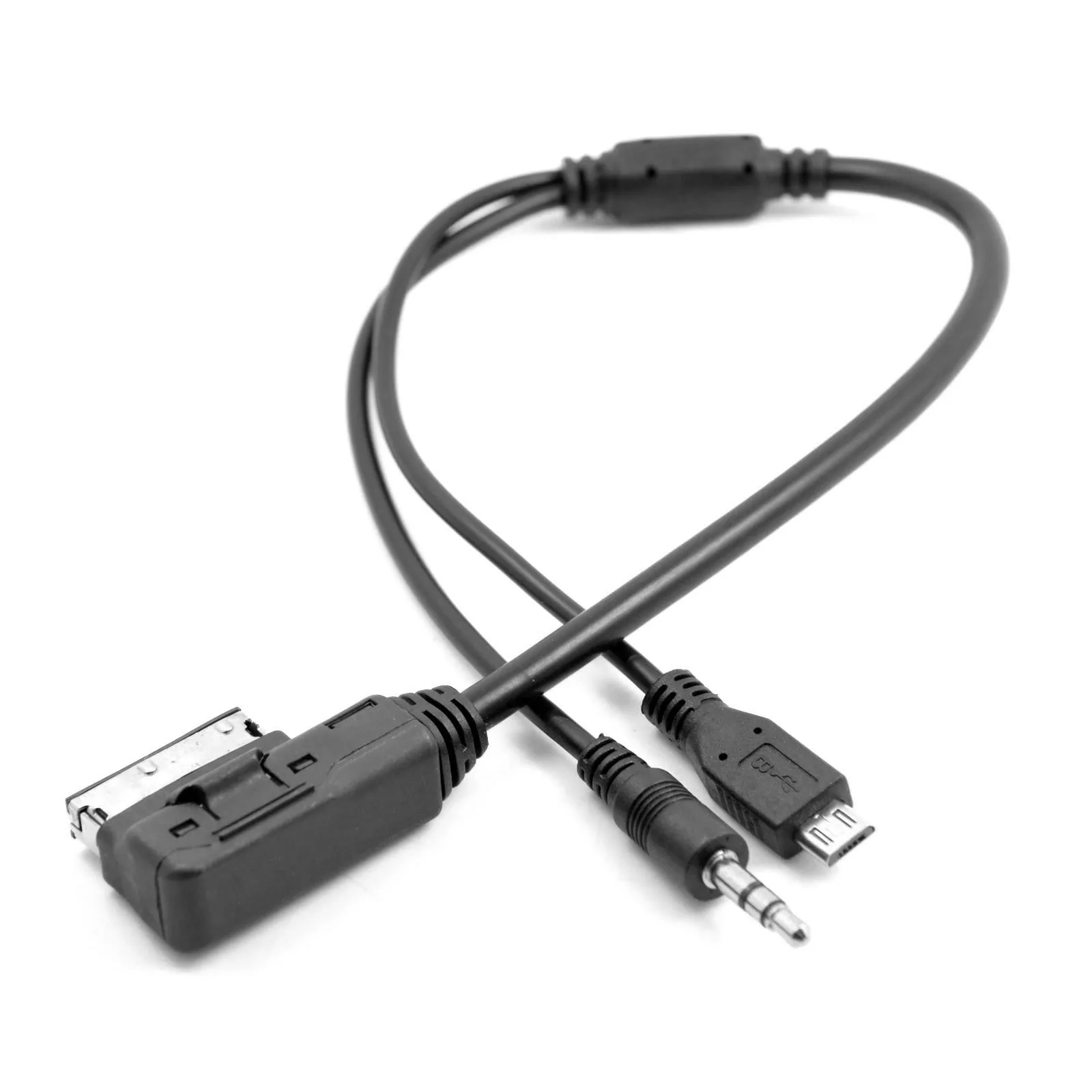 Стерео 3 5 мм аудио и микро USB Aux адаптер кабель для автомобиля VW AUDI 2014 A4 A6 Q5 Q7 Media In AMI