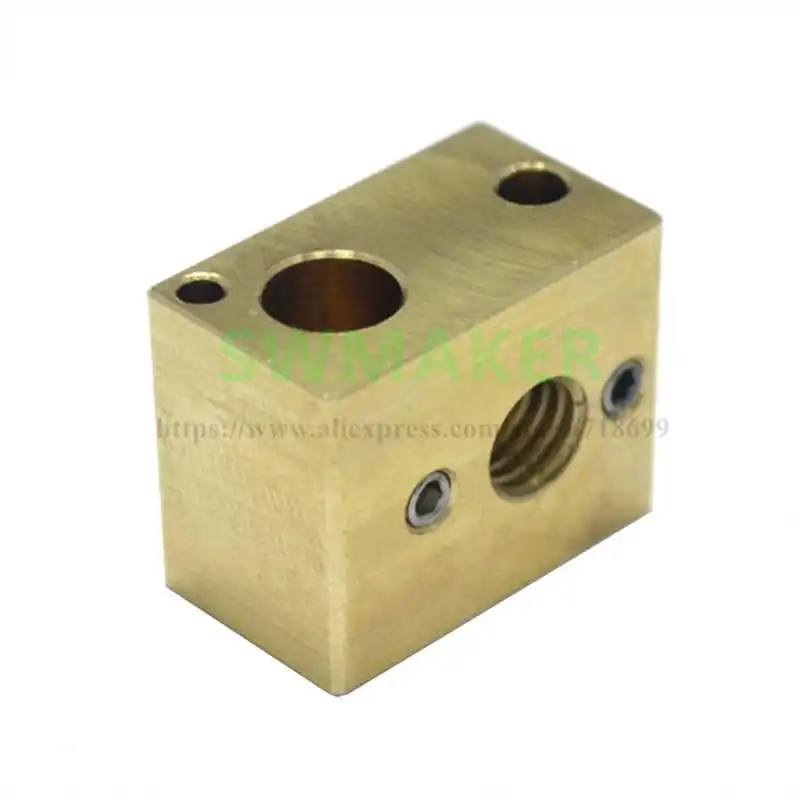 

E3D Cyclops+ Brass 3D Printer Heater Block For 2 in 1 out Hot end