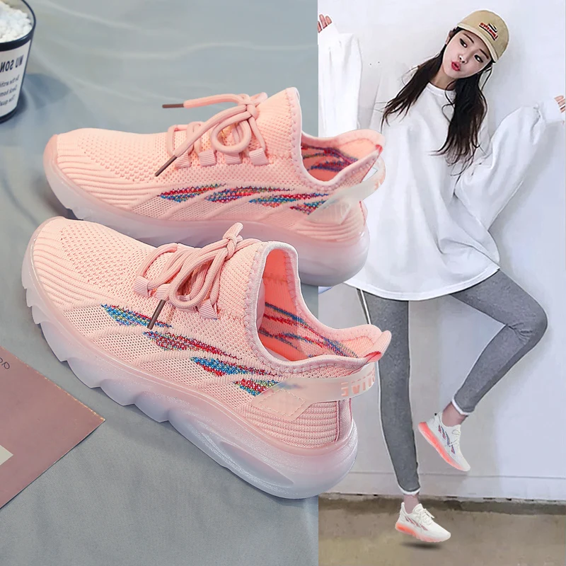 

Sneaker Women 2021 Spring And Summer New Single Shoe Running Shoes Soft Sole Comfortable Wear-resistant Light Coconut Shoes