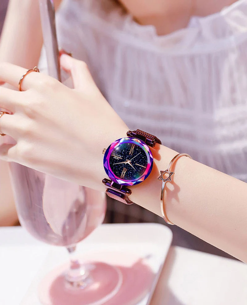 Новинка 2020 модные женские кварцевые часы наручные звездного неба для подруги