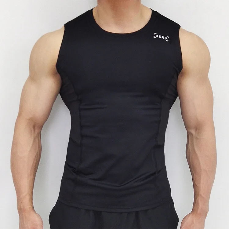 Gym Fitness Tank Top Men's Running Vest Dry Fit Bodybuilding Workout Sleeveless T-shirt Summer Sports Training Stringer Singlets