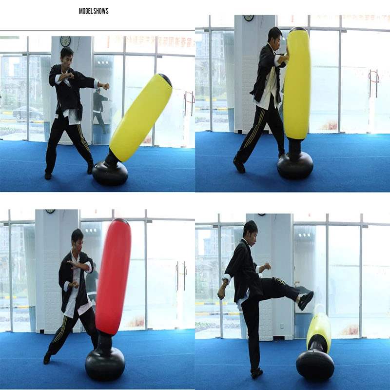 

Inflatable Boxing Punching Bag Boxing Column Sanda Vertical Home Adult Fitness Punching Bag Child Boxing Training Sandbag 160cm