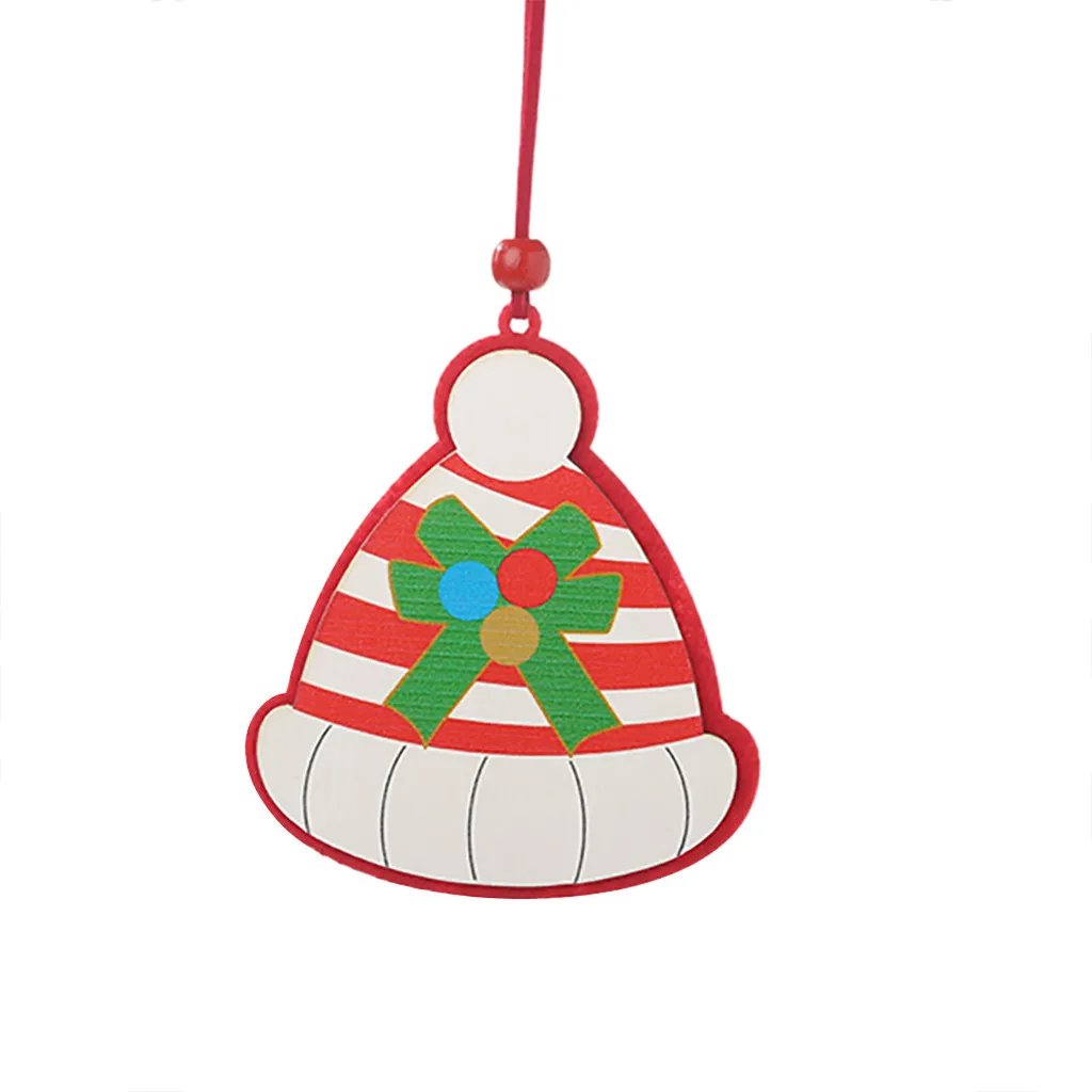 Рождественская краска деревянный кулон креативные маленькие подвесные