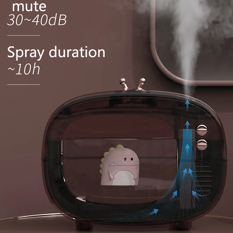 portable 400ml humidifier wireless adroable tv humidifier aroma diffuser usb ultrasonic air humidificador with atmosphere lamp free global shipping
