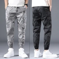 summer casual pants mens fashion loose korean version mens clothing oversize pants zipper pants ankle length pants full length