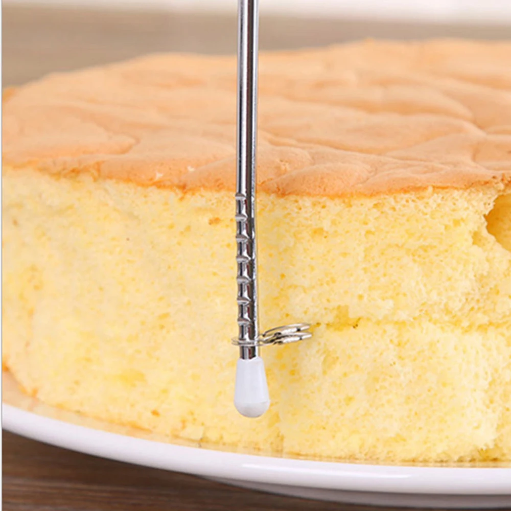 Двойная линия слайсер для торта резак Регулируемая резка тортов из нержавеющей