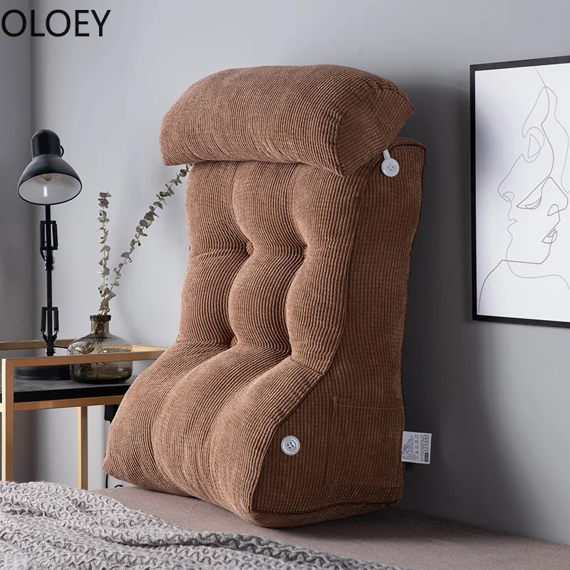 Bedside Cushion Headboard Triangle Sofa Bag Bed Pillow Large Chair Cushions Backrest Pad Seat Home Decor | Дом и сад