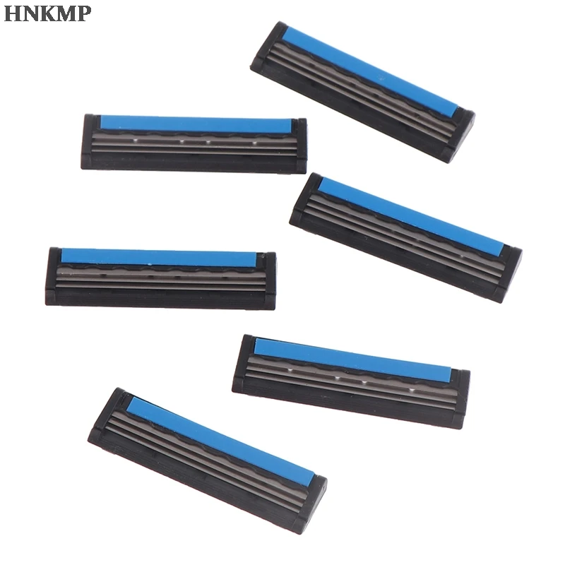 

6pcs/lot 3 Layers Razor Blades Men Safety Handle Shaving Razor Shaver Standard Trimmer Replacement for men