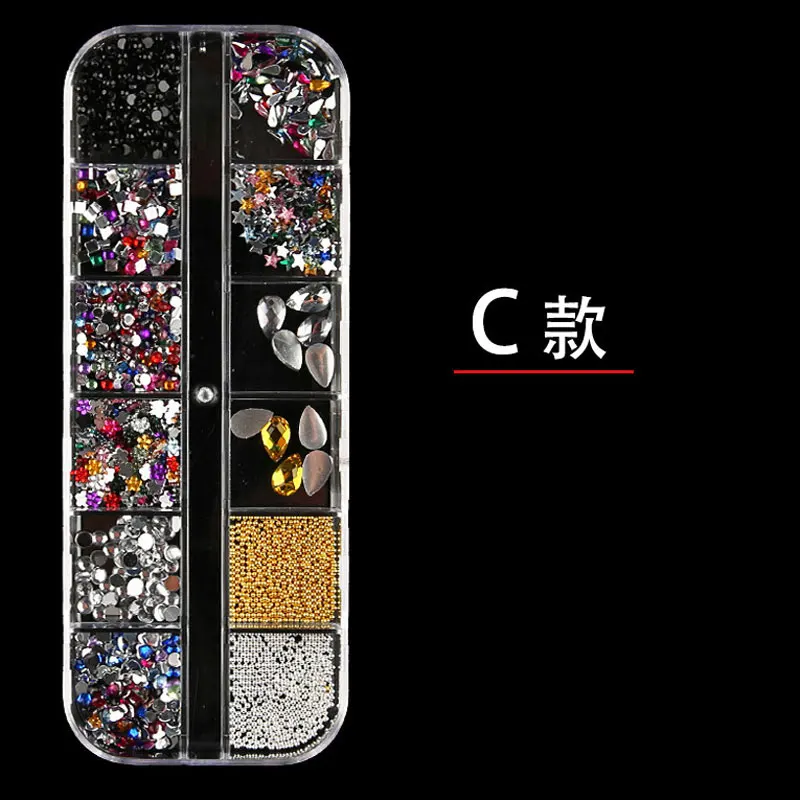 12 различных стилей DIY украшения для дизайна ногтей разные формы прозрачные
