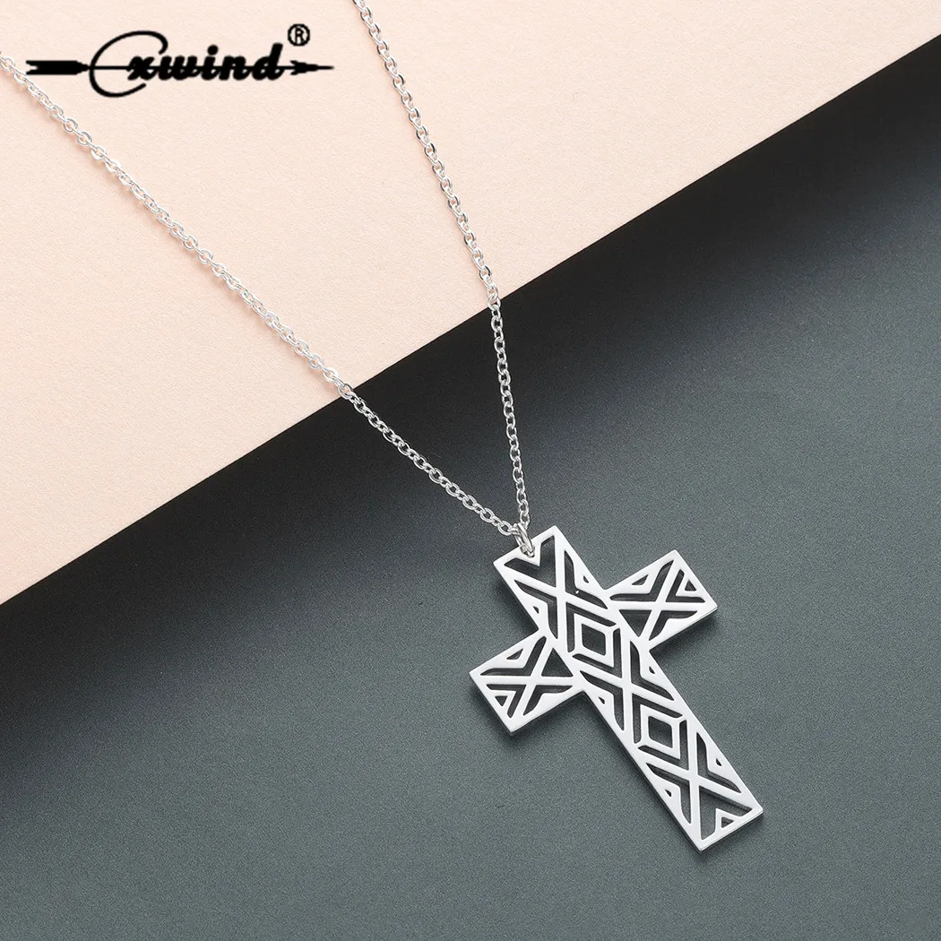 Ожерелье из нержавеющей стали Cxwind Очаровательное ожерелье для женщин крест