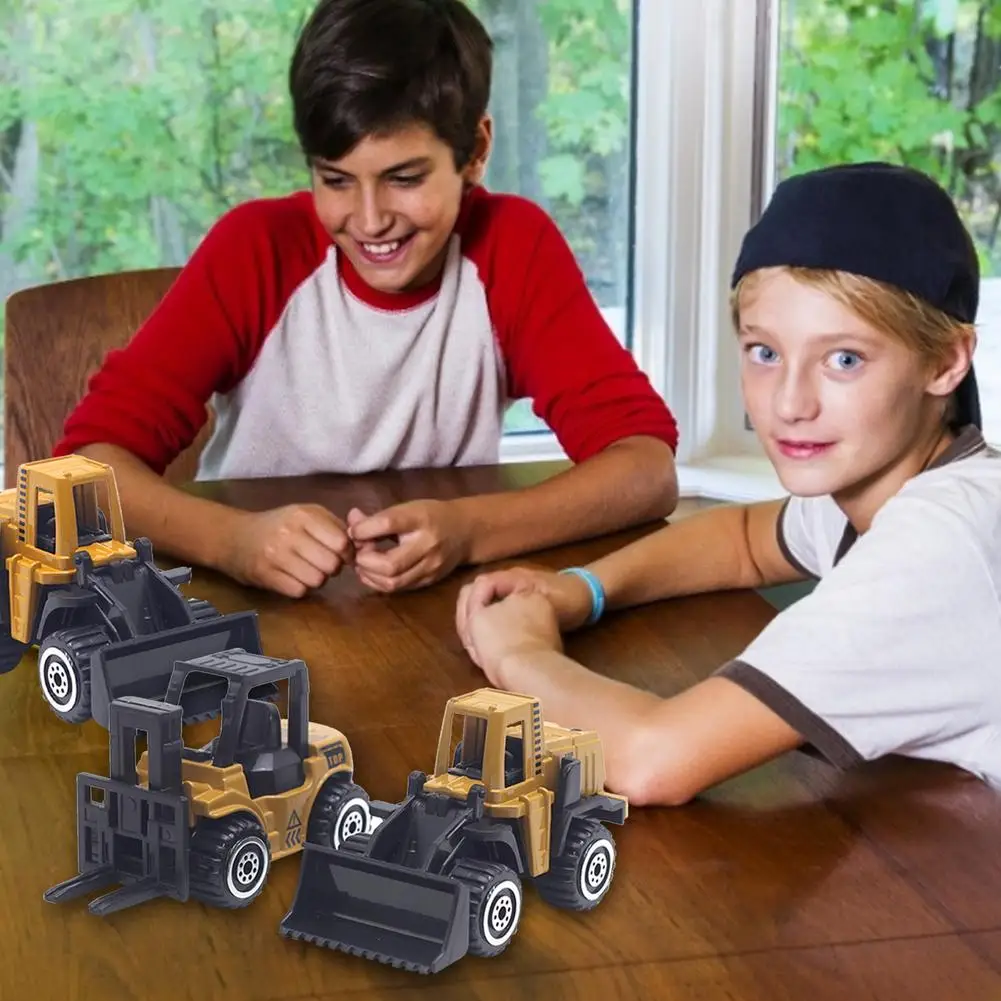 

Simulation Alloy Engineering Vehicle Model Excavator Roller Forklift Engineering Vehicle Kit Children's Mini Engineering Vehicle