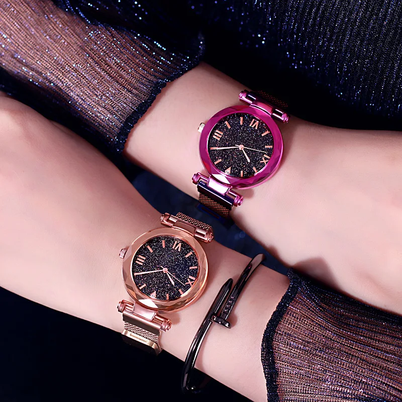 Топ Роскошные новые модные спортивные часы простые звездное небо Женские
