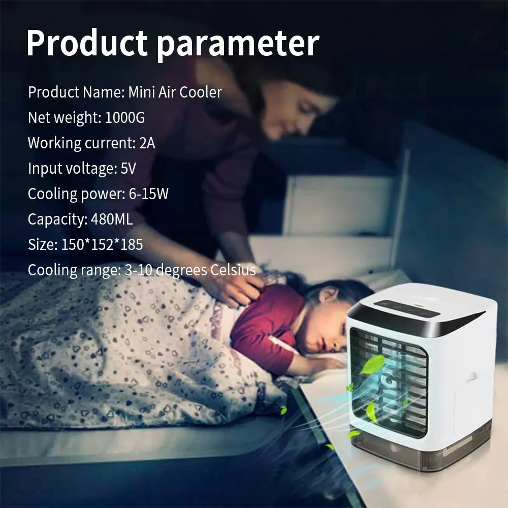 

Cooling Humidification Air Purification Portable Air Conditioner Air Cooler For Household Office Desktop Room Air Conditioner