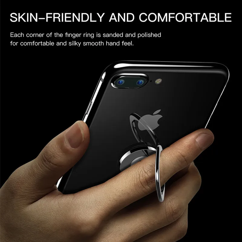 Mini 360 Degree Finger Ring Holder Metal Phone Stand Mount Smartphone Holder for Xiaomi Redmi Note 8 iPhone 7 8 X Mobile Phone