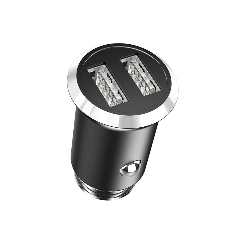 Все металлические USB Автомобильное зарядное устройство для мобильного телефона планшет gps 3.1A быстрое зарядное устройство автомобильное зарядное устройство двойной USB Автомобильное зарядное устройство адаптер
