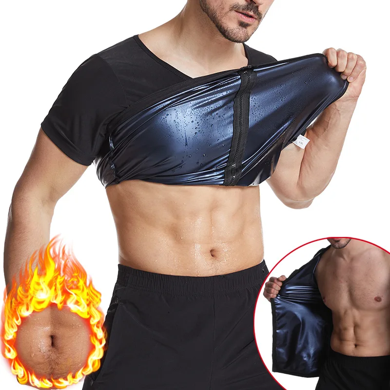 

Mens Neoprene Sweat Sauna Vest Body Shaper Vest Waist Trainer Slimming Tank Top Shapewear Large Size Corset Gym Underwear 2021