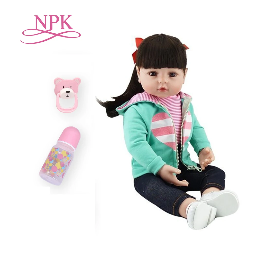 NPK Bebes Кукла реборн 47 см силиконовая кукла девочка игрушка Реалистичная