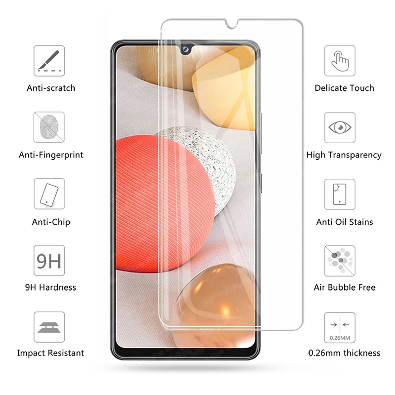 Закаленное стекло 9H для Samsung Galaxy A01 A11 A21 A31 A41 A51 A71 Защитное экрана M01 M11 M21 M31 M51